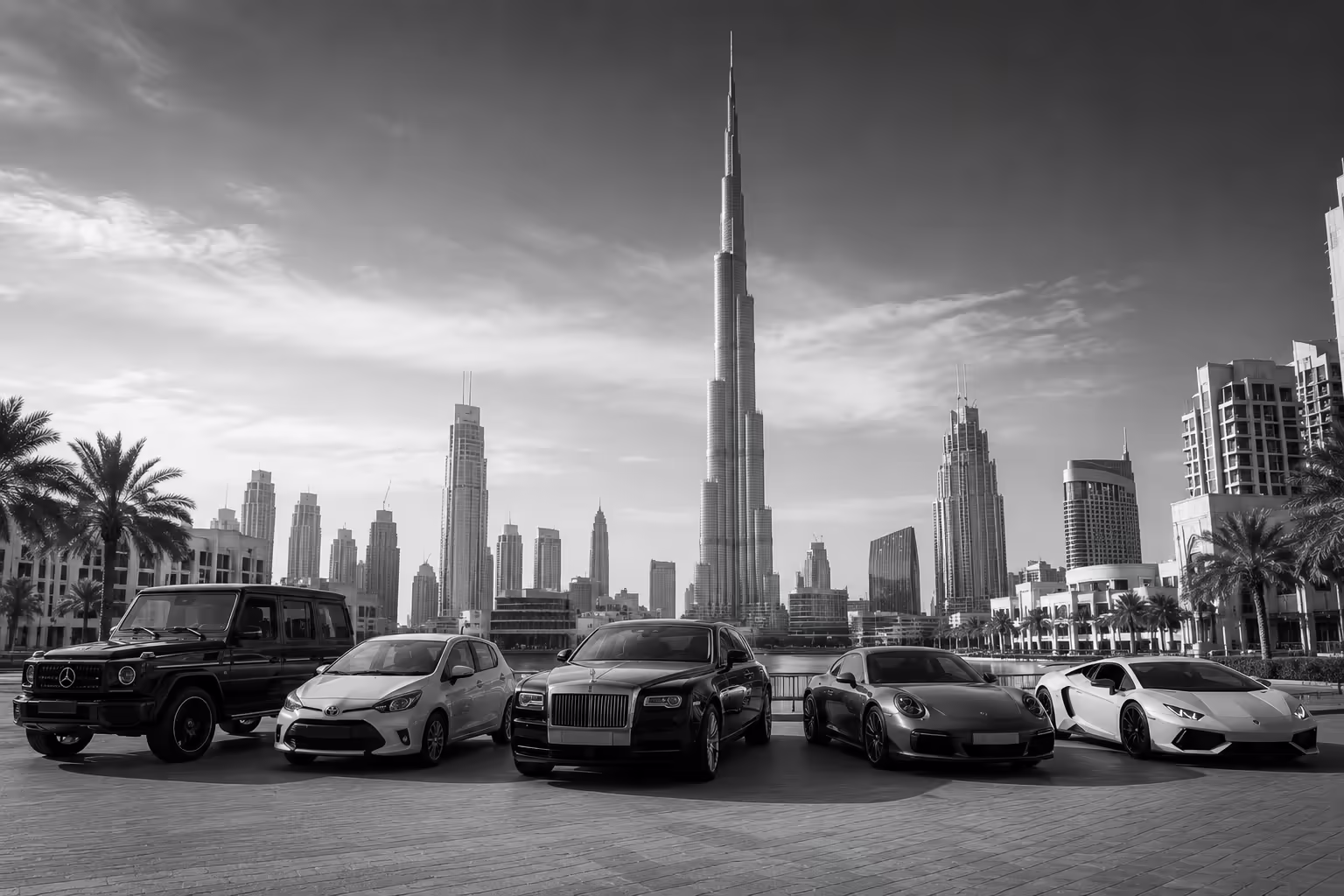 Ursprunget till Dzdubai biluthyrningsplattform i Dubai