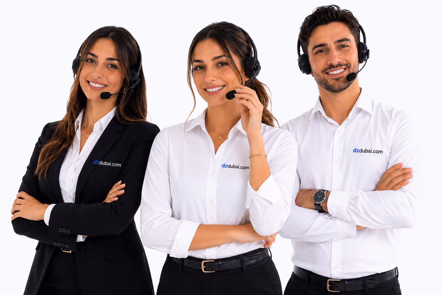 Dzdubai kundserviceteam för biluthyrning i Dubai