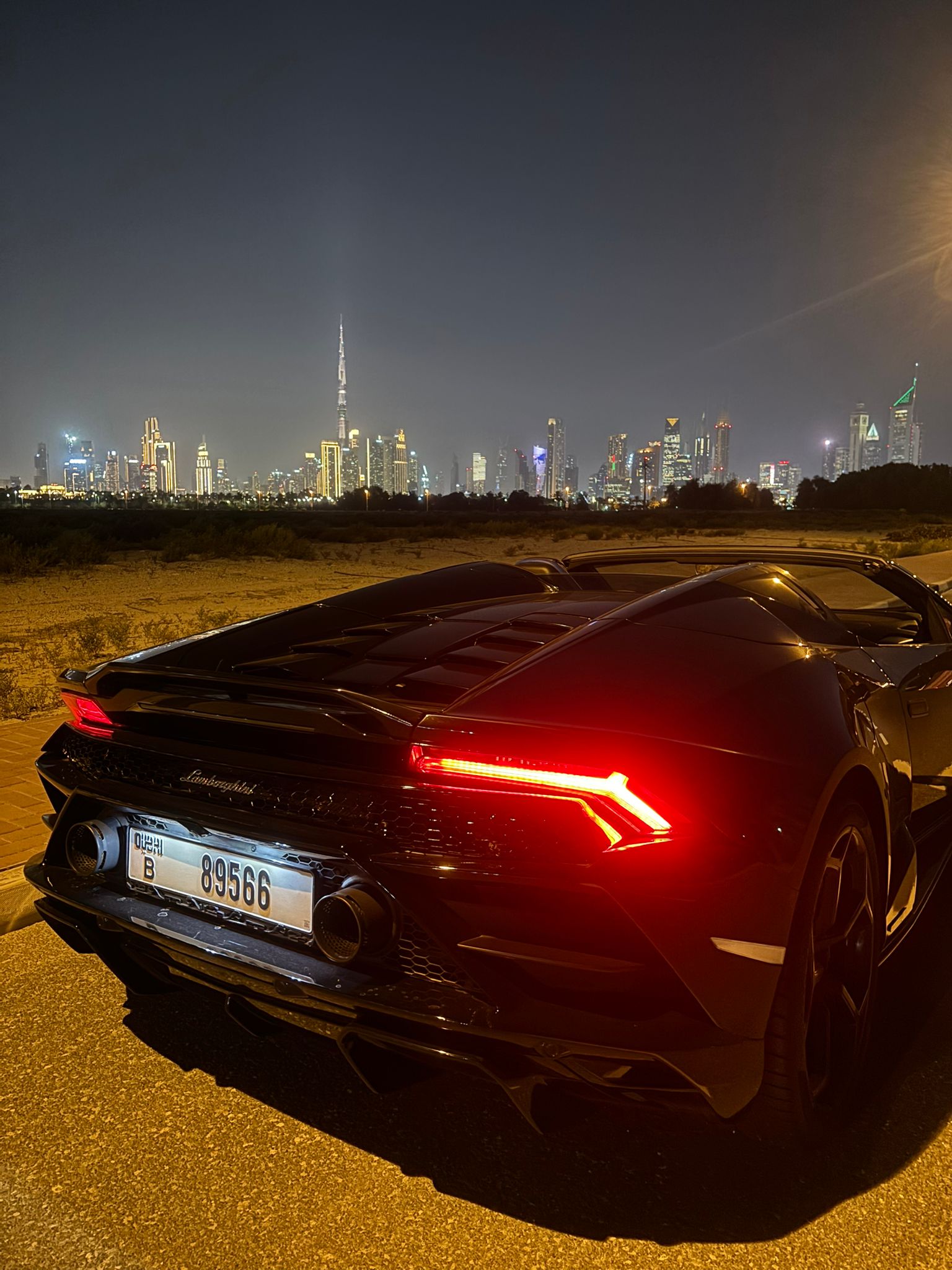 Photo of a Lamborghini Huracan used to illustrate a real customer support case after an underbody scrape on a Dubai hotel parking ramp.
